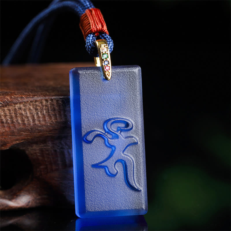 Collier Bouddha en cristal Liuli avec pendentif Tara verte ou Bouddha de la médecine