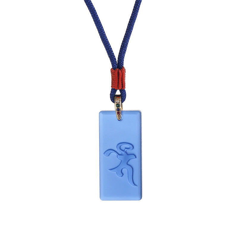 Collier Bouddha en cristal Liuli avec pendentif Tara verte ou Bouddha de la médecine