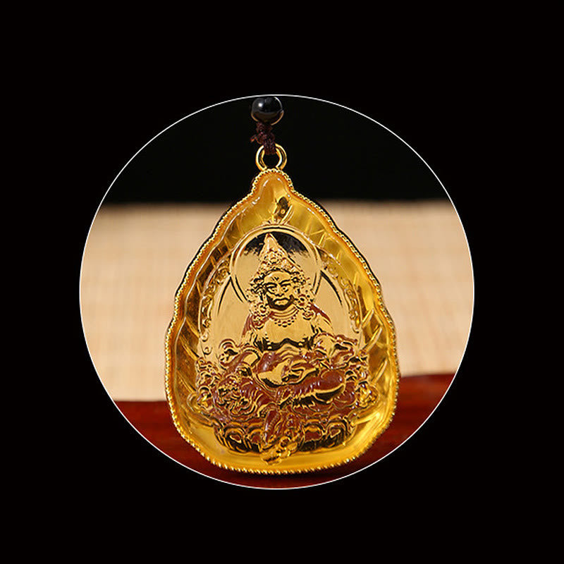 Collier pendentif Bouddha en cristal Liuli pour la sérénité et la chance