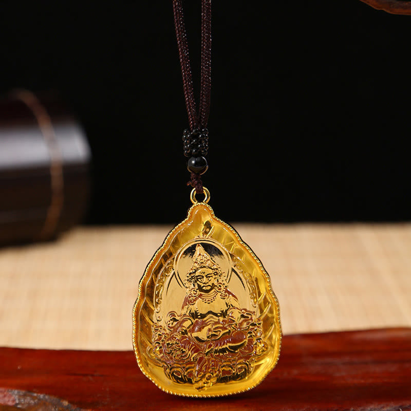Collier pendentif Bouddha en cristal Liuli pour la sérénité et la chance