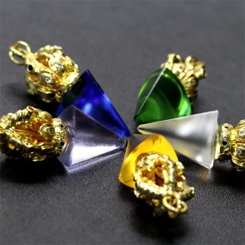 Collier de force spirituelle Dorje Vajra en cristal Liuli