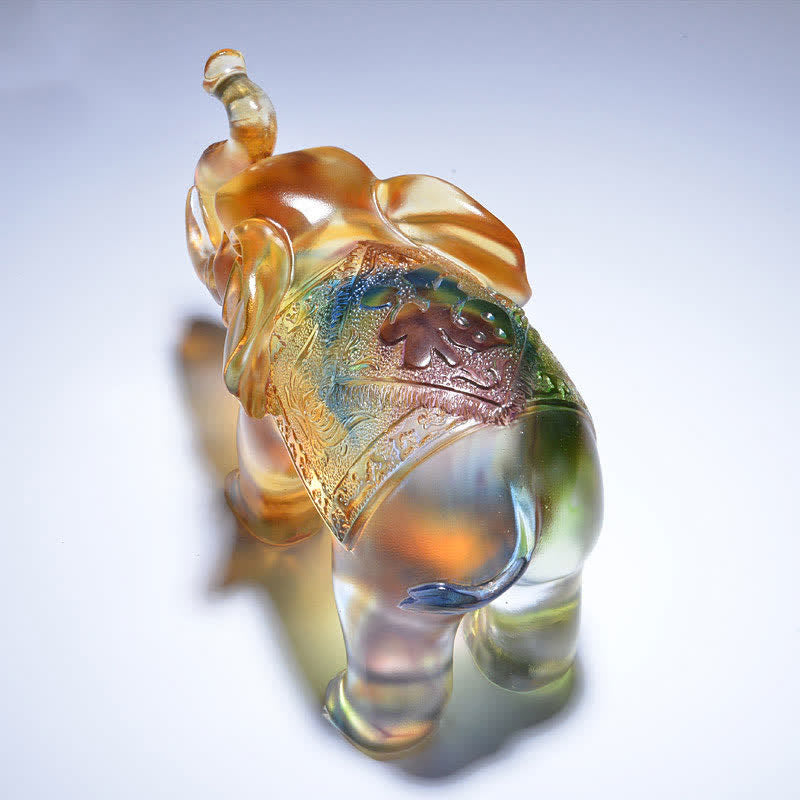 Œuvre d'art en cristal Liuli | Figurine Sagesse et Richesse