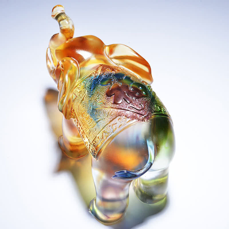 Œuvre d'art en cristal Liuli | Figurine Sagesse et Richesse