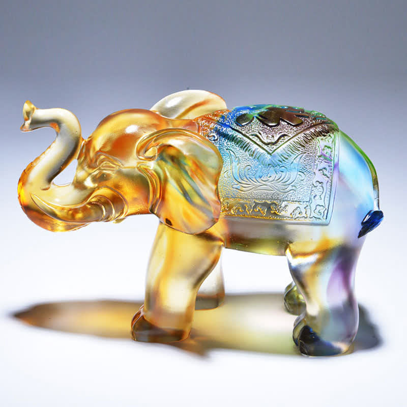 Œuvre d'art en cristal Liuli | Figurine Sagesse et Richesse