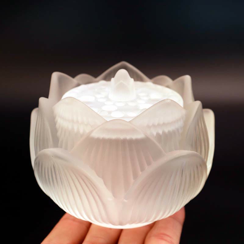 Brûleur d'encens Liuli Crystal Lotus pour la méditation et la guérison