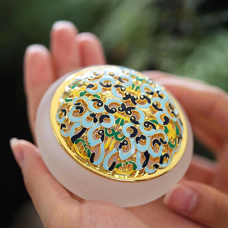 Brûleur d'encens Liuli Crystal Lotus pour la méditation et la guérison