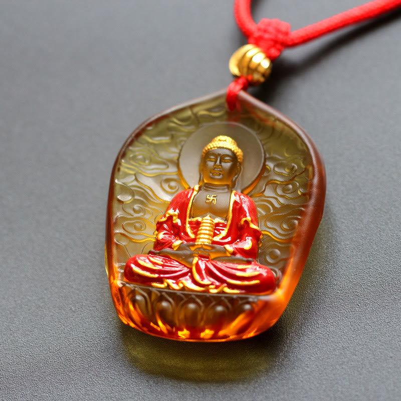 Collier Bouddha de médecine en cristal Liuli | Compassion et guérison