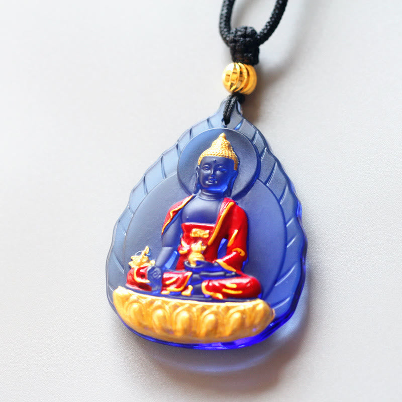 Collier Bouddha de médecine en cristal Liuli | Compassion et guérison