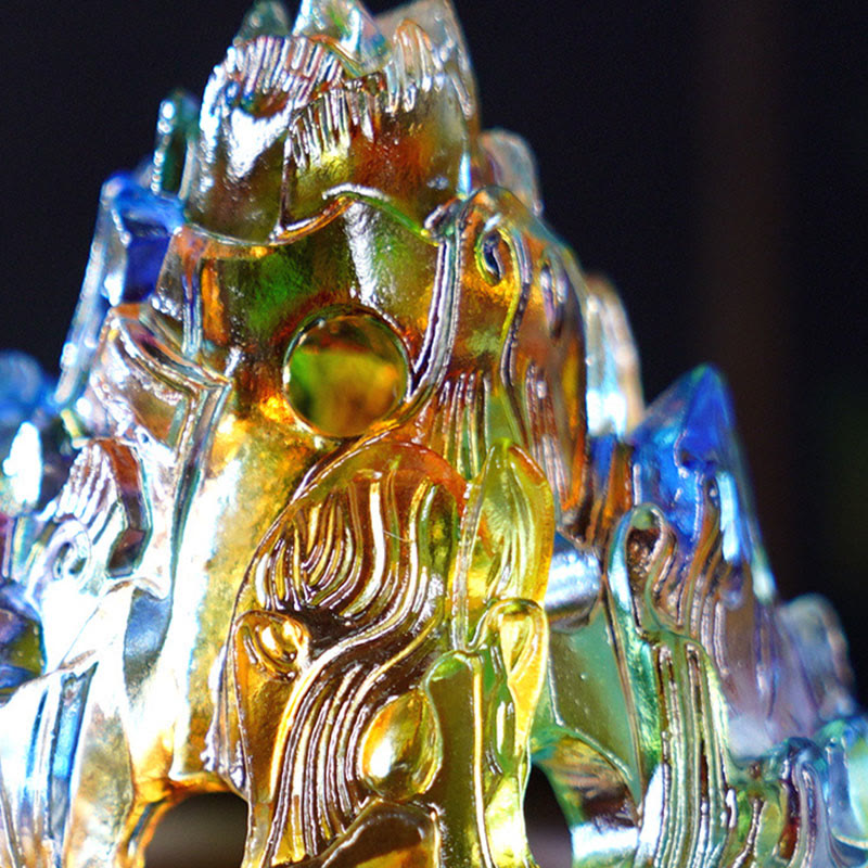 Brûleur d'encens Liuli Crystal Mountain pour la méditation et la guérison