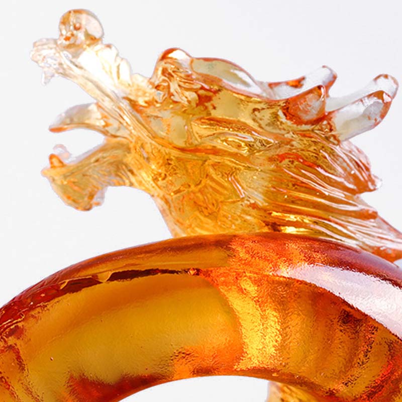 Œuvre d'art Feng Shui Dragon Liuli pour la protection et le pouvoir