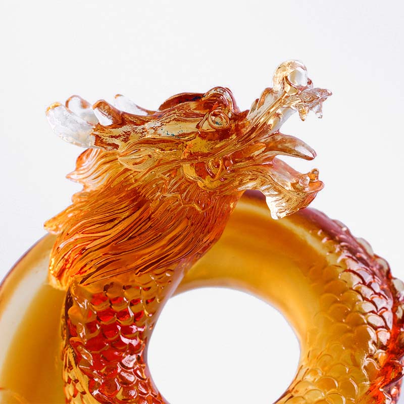 Œuvre d'art Feng Shui Dragon Liuli pour la protection et le pouvoir