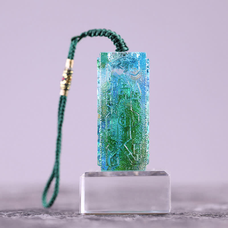 Pièce d'art en cristal Liuli Feng Shui pour une décoration zen équilibrée