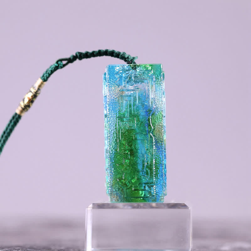 Pièce d'art en cristal Liuli Feng Shui pour une décoration zen équilibrée