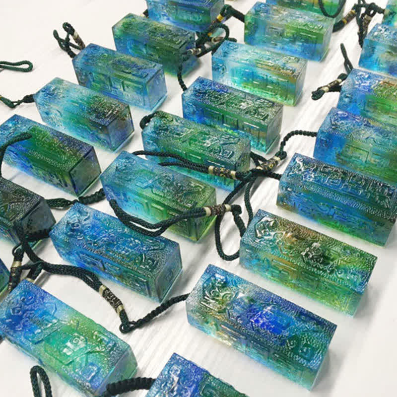 Pièce d'art en cristal Liuli Feng Shui pour une décoration zen équilibrée