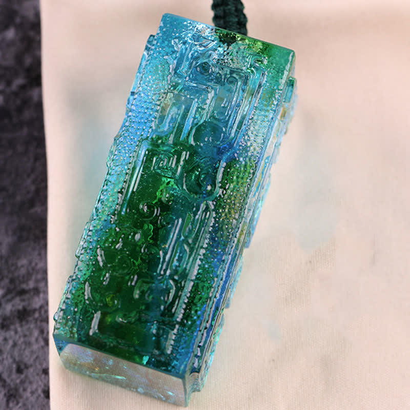 Pièce d'art en cristal Liuli Feng Shui pour une décoration zen équilibrée
