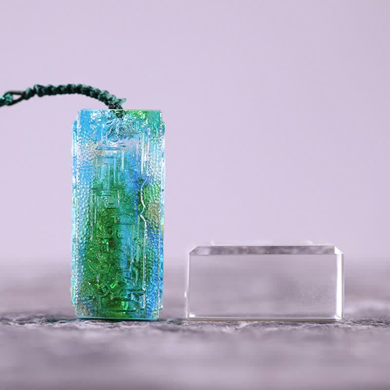 Pièce d'art en cristal Liuli Feng Shui pour une décoration zen équilibrée