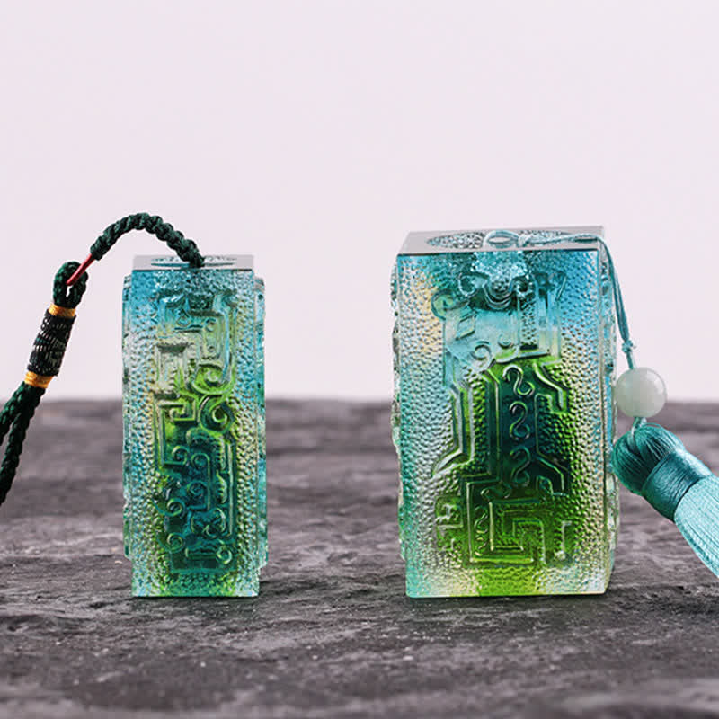 Pièce d'art en cristal Liuli Feng Shui pour une décoration zen équilibrée
