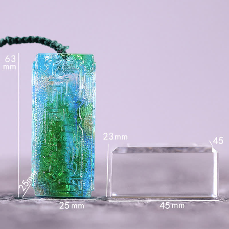 Pièce d'art en cristal Liuli Feng Shui pour une décoration zen équilibrée