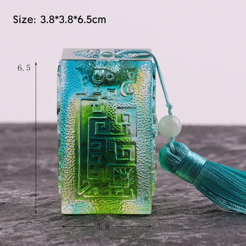 Pièce d'art en cristal Liuli Feng Shui pour une décoration zen équilibrée