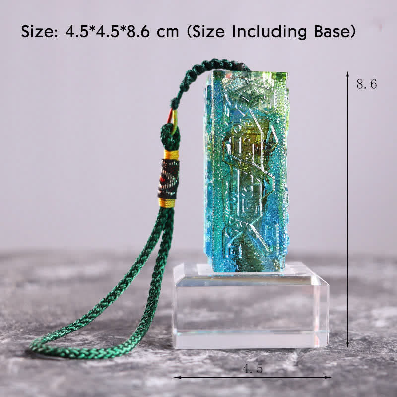 Pièce d'art en cristal Liuli Feng Shui pour une décoration zen équilibrée
