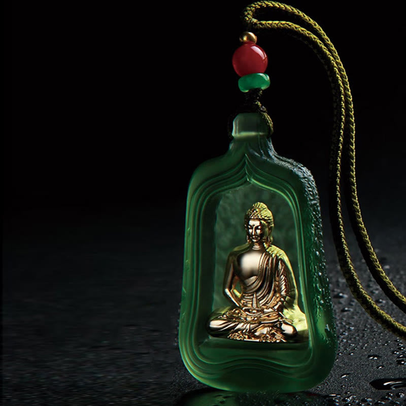 Collier de compassion du Bouddha de médecine tibétain Liuli 48 mm