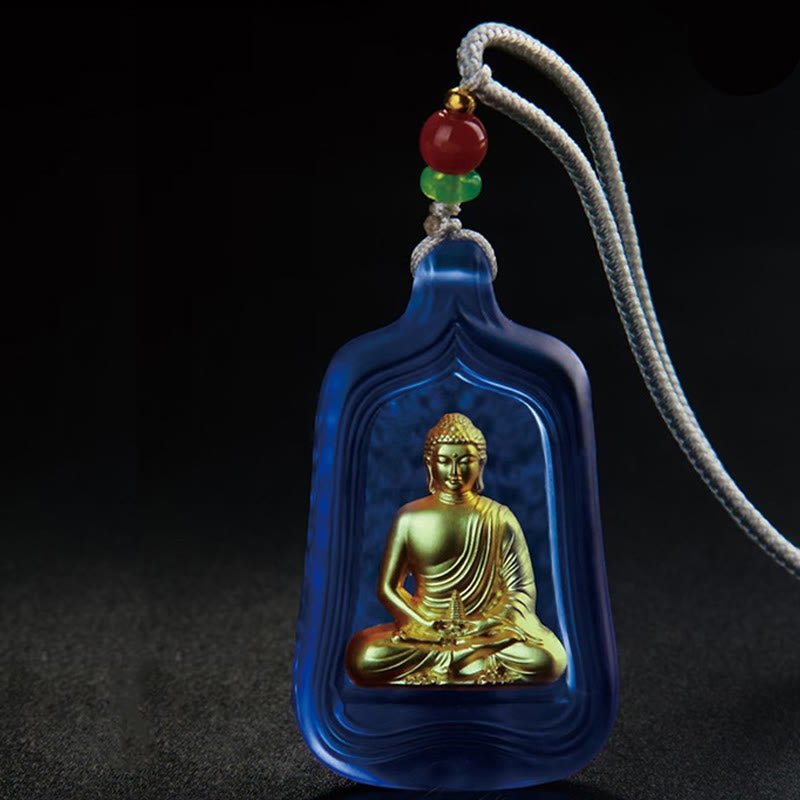 Collier de compassion du Bouddha de médecine tibétain Liuli 48 mm