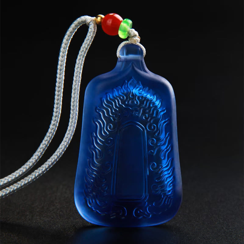 Collier de compassion du Bouddha de médecine tibétain Liuli 48 mm