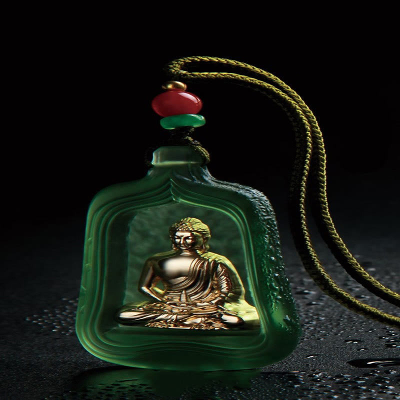 Collier de compassion du Bouddha de médecine tibétain Liuli 48 mm