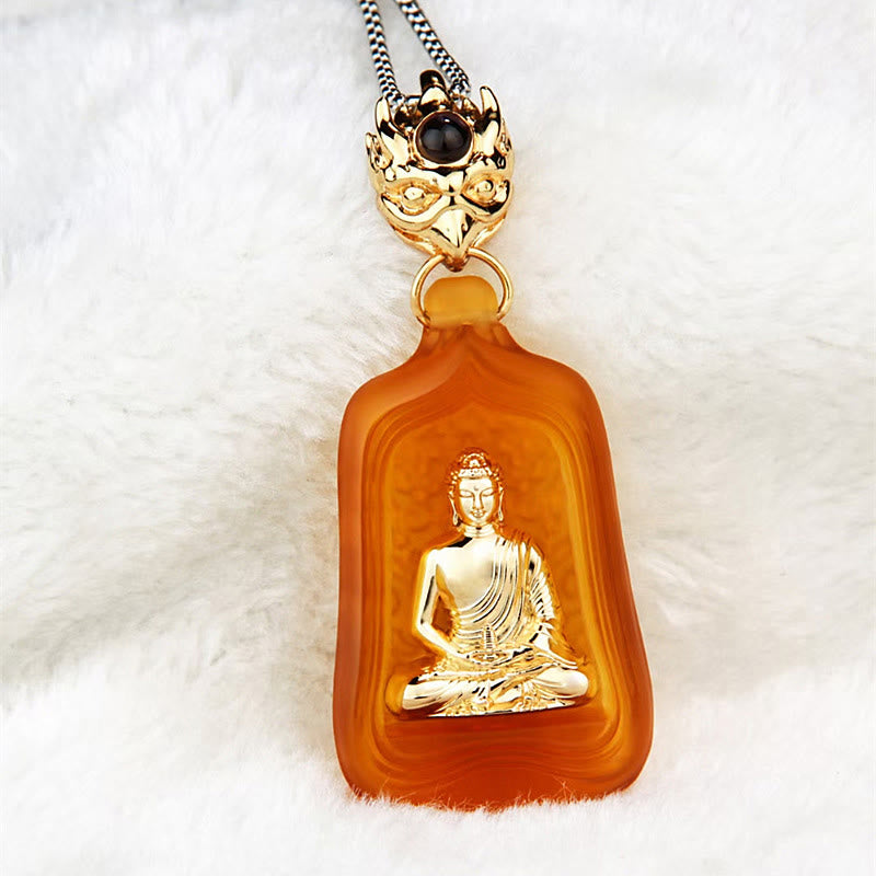 Collier de compassion du Bouddha de médecine tibétain Liuli 48 mm