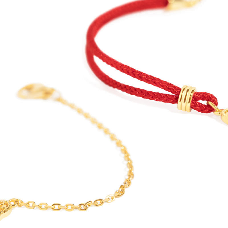 Bracelet en fil rouge « Verrou de bons vœux » pour la chance et la protection