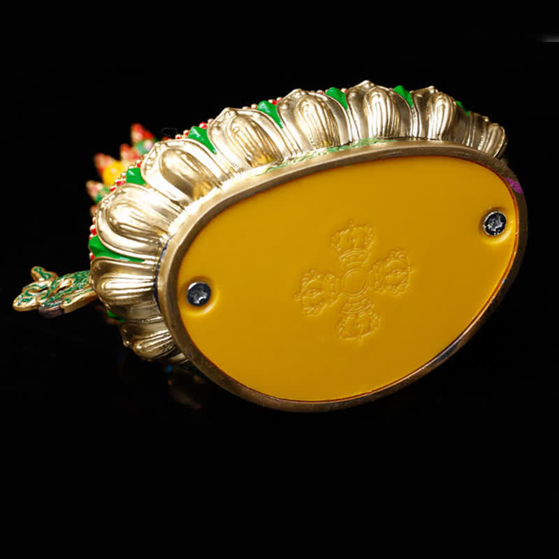 Statue de Bouddha de la Longévité 16 cm Figurine de Sérénité en Alliage