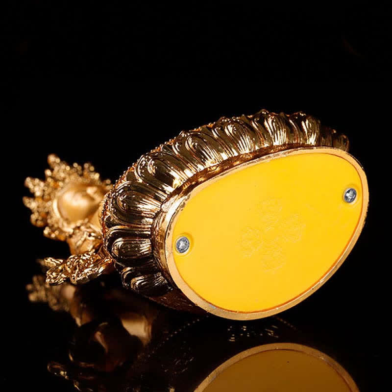 Statue de Bouddha de la Longévité 16 cm Figurine de Sérénité en Alliage