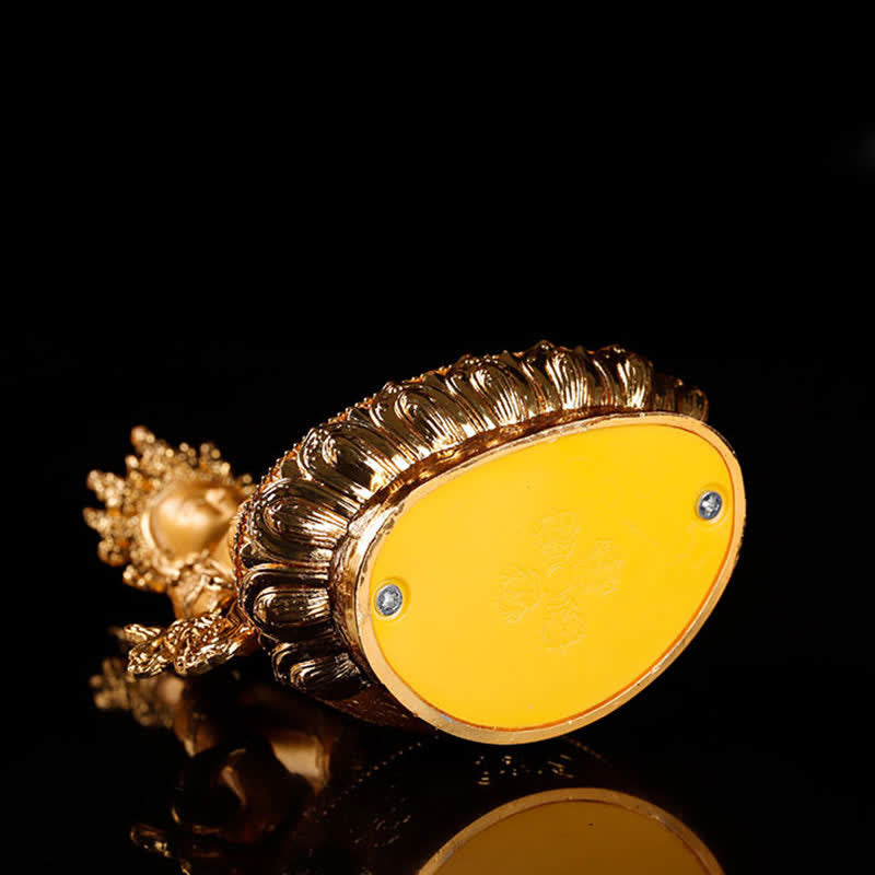 Statue de Bouddha de la Longévité 16 cm Figurine de Sérénité en Alliage