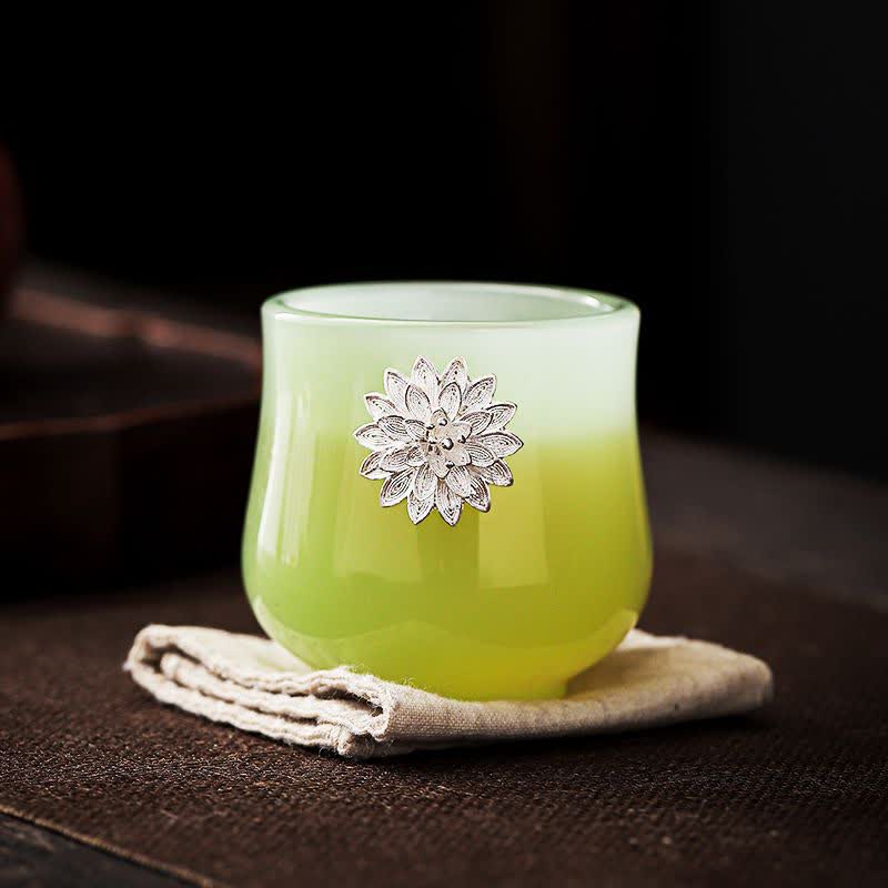 Tasse à thé en céramique Lotus Dragon Phoenix 75 ml Décor Zen