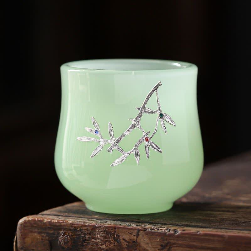 Tasse à thé en céramique Lotus Dragon Phoenix 75 ml Décor Zen