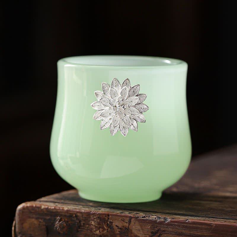 Tasse à thé en céramique Lotus Dragon Phoenix 75 ml Décor Zen