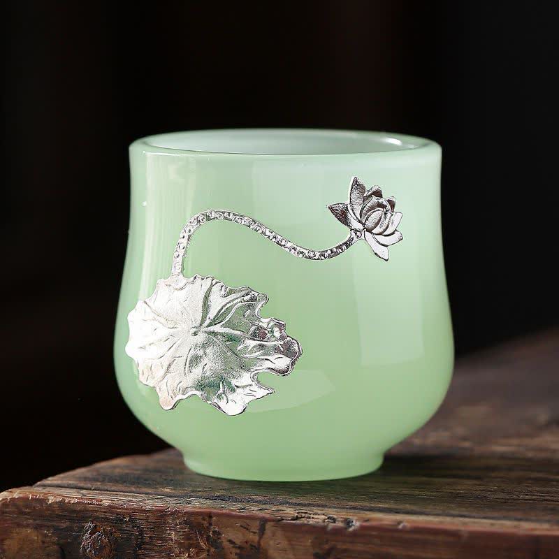 Tasse à thé en céramique Lotus Dragon Phoenix 75 ml Décor Zen