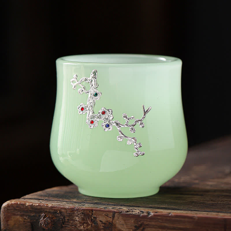 Tasse à thé en céramique Lotus Dragon Phoenix 75 ml Décor Zen