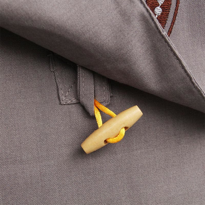 Sac à bandoulière en coton brodé de lotus pour la pratique spirituelle