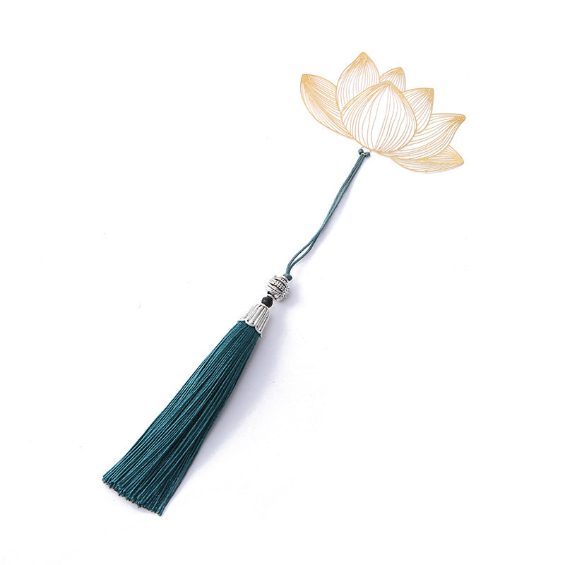 Marque-page creux en laiton Fleur de lotus | Nouveaux départs
