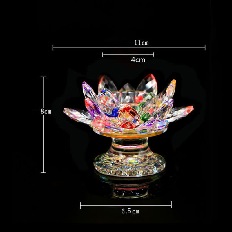 Bougeoir en cristal Fleur de Lotus | Décoration spirituelle pour la maison
