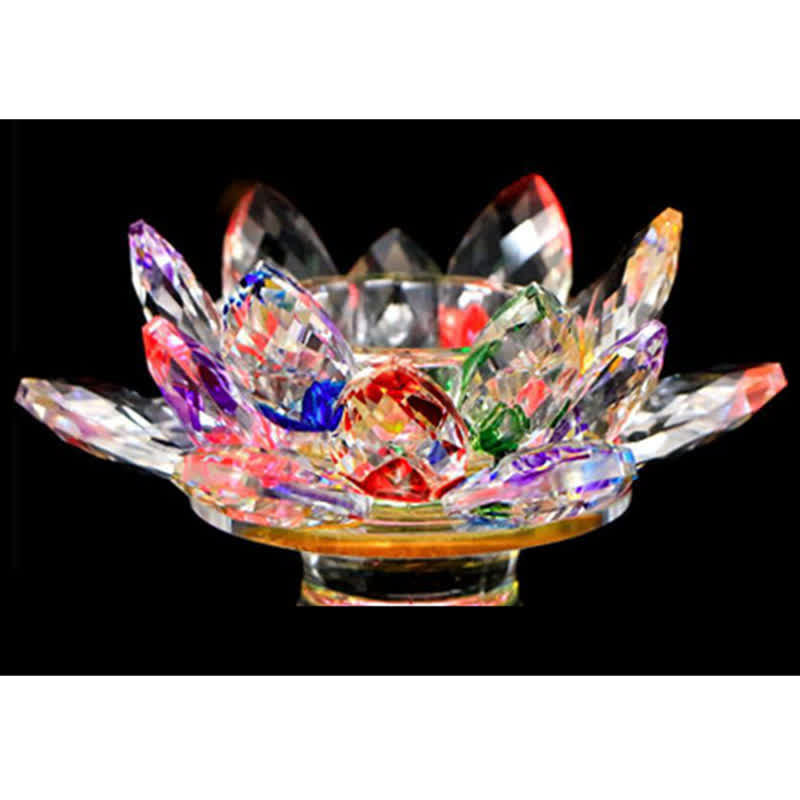 Bougeoir en cristal Fleur de Lotus | Décoration spirituelle pour la maison