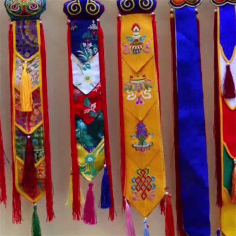 Décoration murale Mandala Lotus avec huit symboles propices à l'illumination