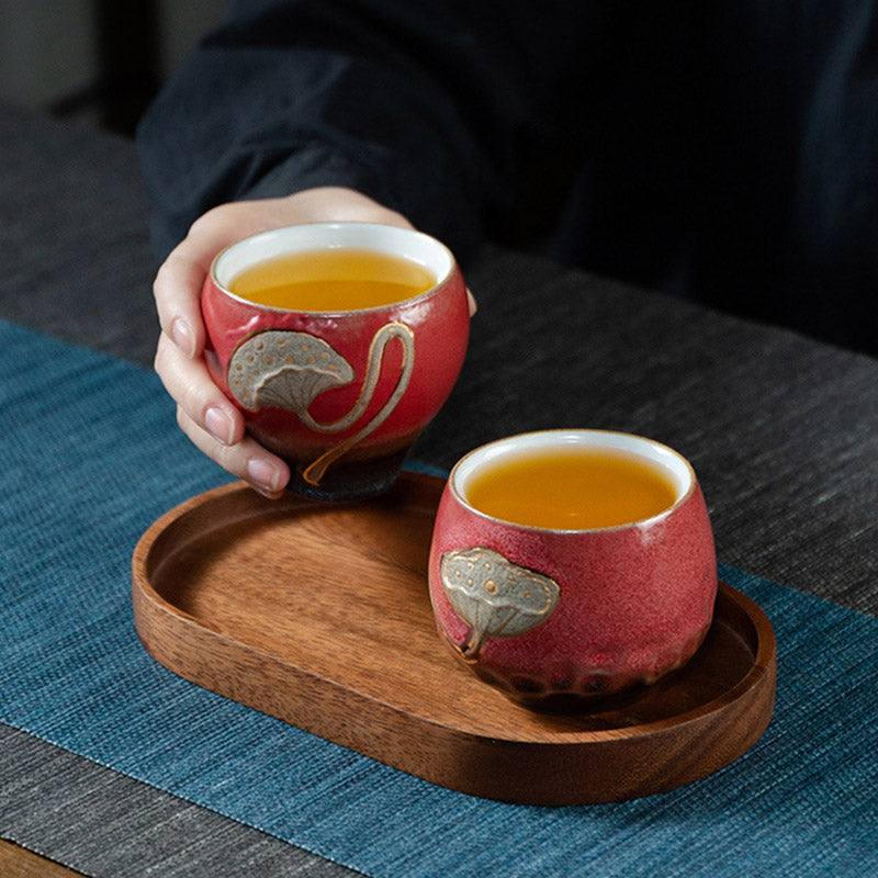 Tasse à thé en céramique gravée Lotus Pod 155 ml Mindfulness