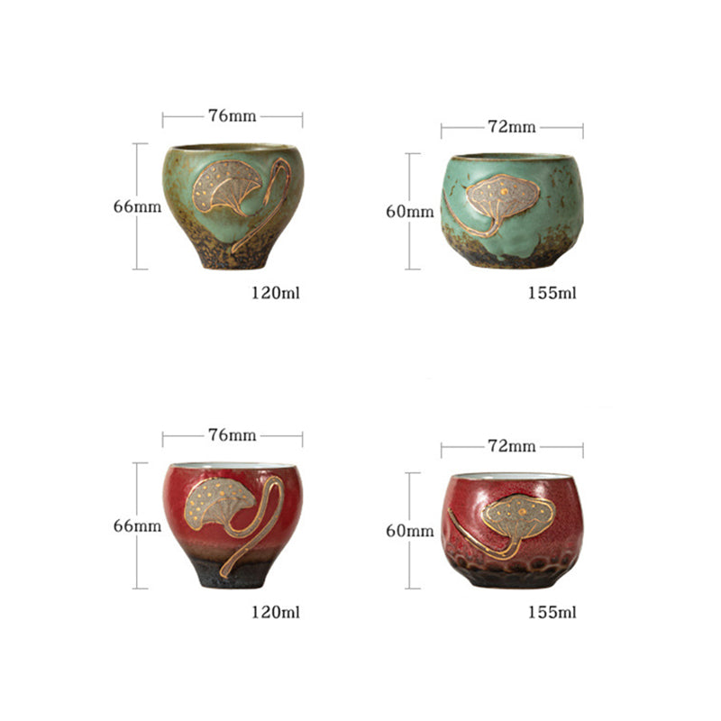 Tasse à thé en céramique gravée Lotus Pod 155 ml Mindfulness