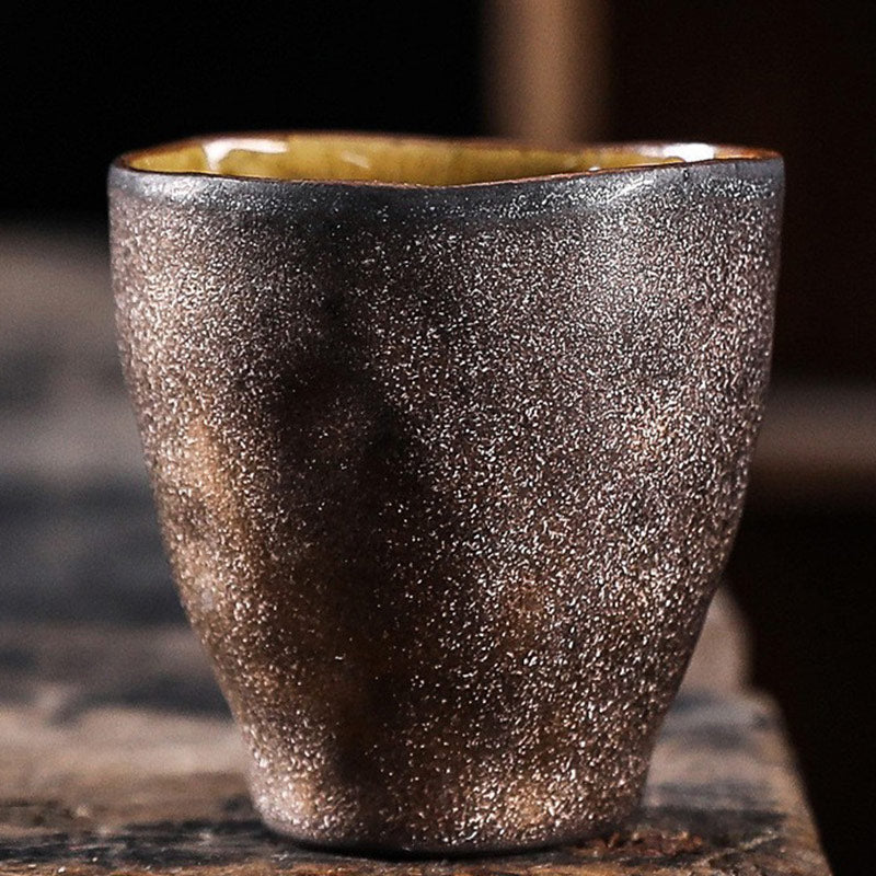 Tasse à thé Kung Fu en céramique avec feuille de lotus et fleur, 110 ml