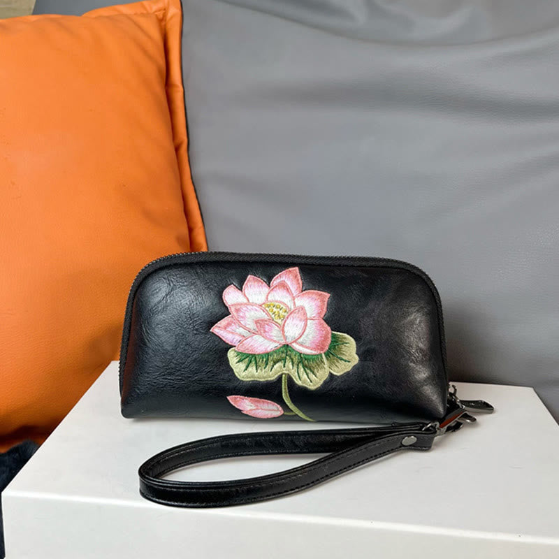 Sac à main brodé Lotus Su | Pureté spirituelle et élégance