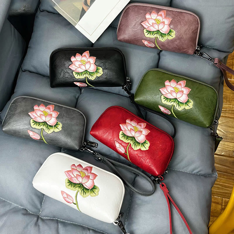 Sac à main brodé Lotus Su | Pureté spirituelle et élégance