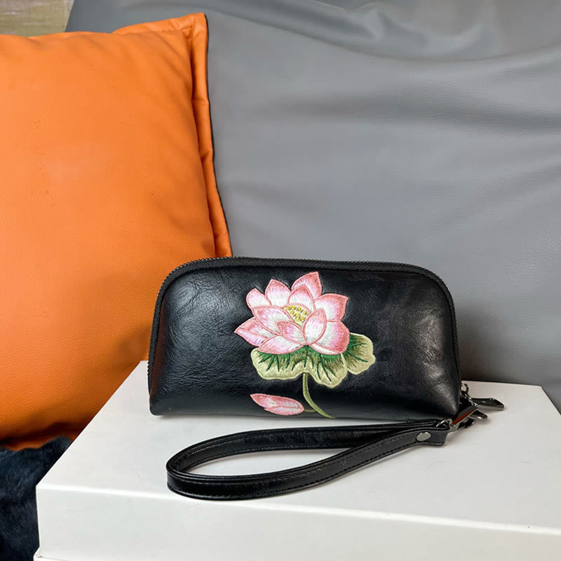 Sac à main brodé Lotus Su | Pureté spirituelle et élégance