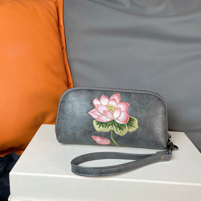 Sac à main brodé Lotus Su | Pureté spirituelle et élégance
